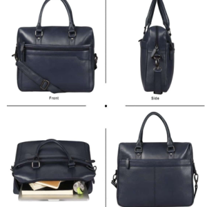 Leather Laptop Bag – Design CL-102 (Blue)