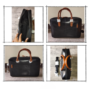 Leather Laptop Bag – Design CL-108 (Black)