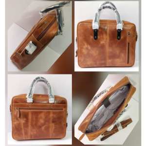 Leather Laptop Bag – Design CL-108 (Tan)