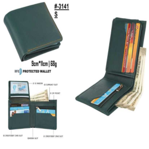 Men’s Leather Wallet – Design DD06 GREEN (RFID)