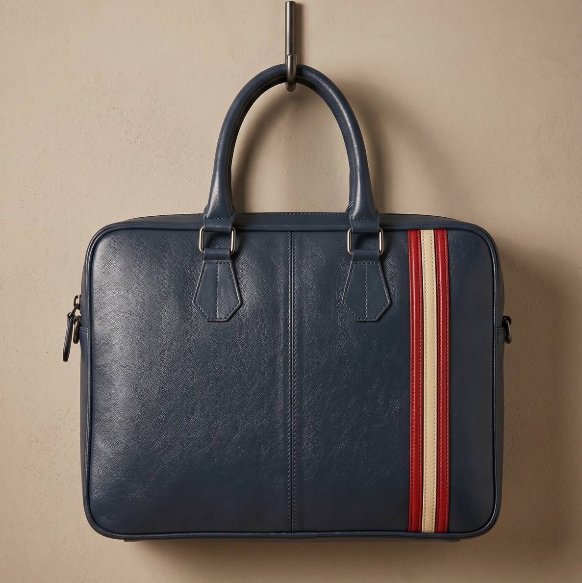 Leather Laptop Bag – Design CL-101 (Blue) - Image 2