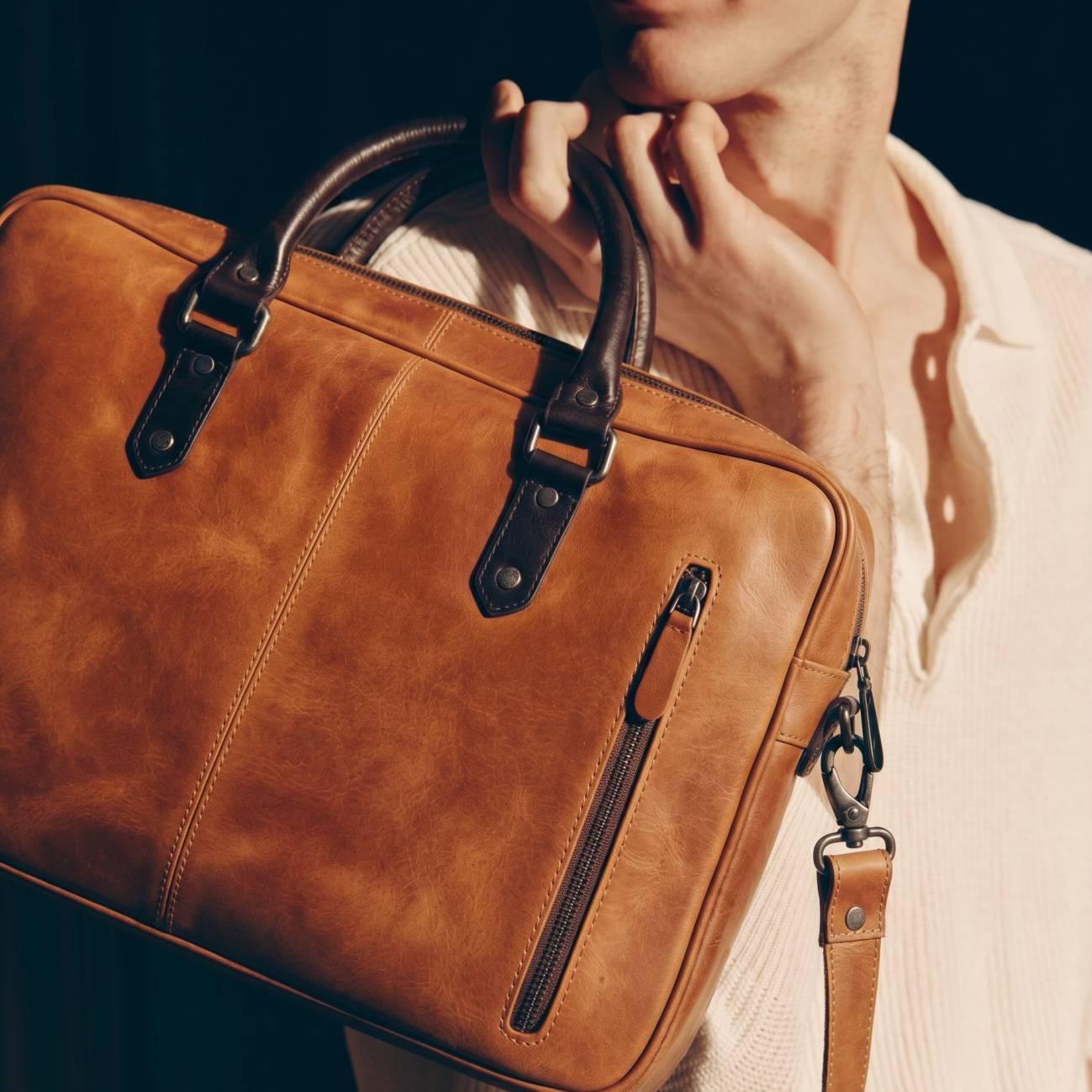 Leather Laptop Bag – Design GH-1002 - Image 2