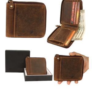 Men’s Leather Wallet – Design H-725 BRN (RFID)