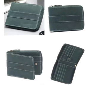 Men’s Leather Wallet – Design H-730 GREEN (RFID)
