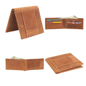 Men’s Leather Wallet – Design HA-01 TAN (RFID)