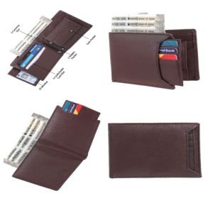 Men’s Leather Wallet – Design N-03 BRN (RFID)