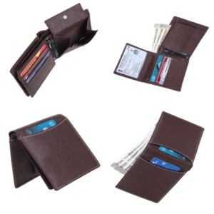 Men’s Leather Wallet – Design N-05 BROWN (RFID)