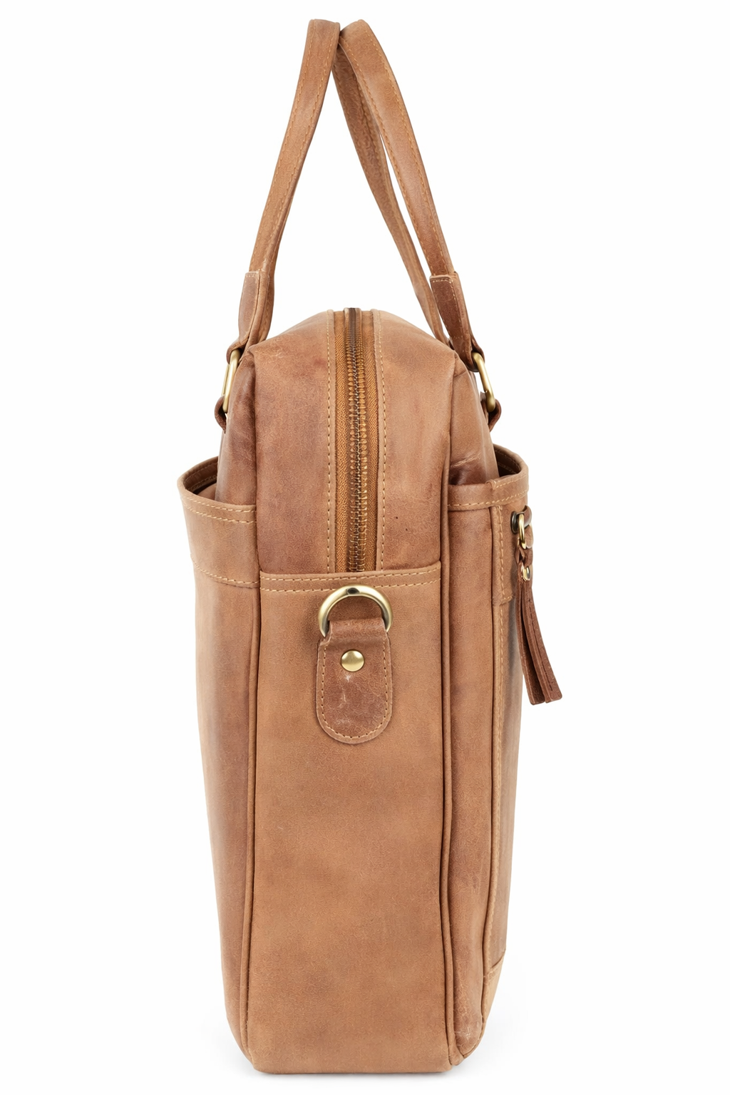 Leather Laptop Bag – Design NL-101 (Brown) - Image 3