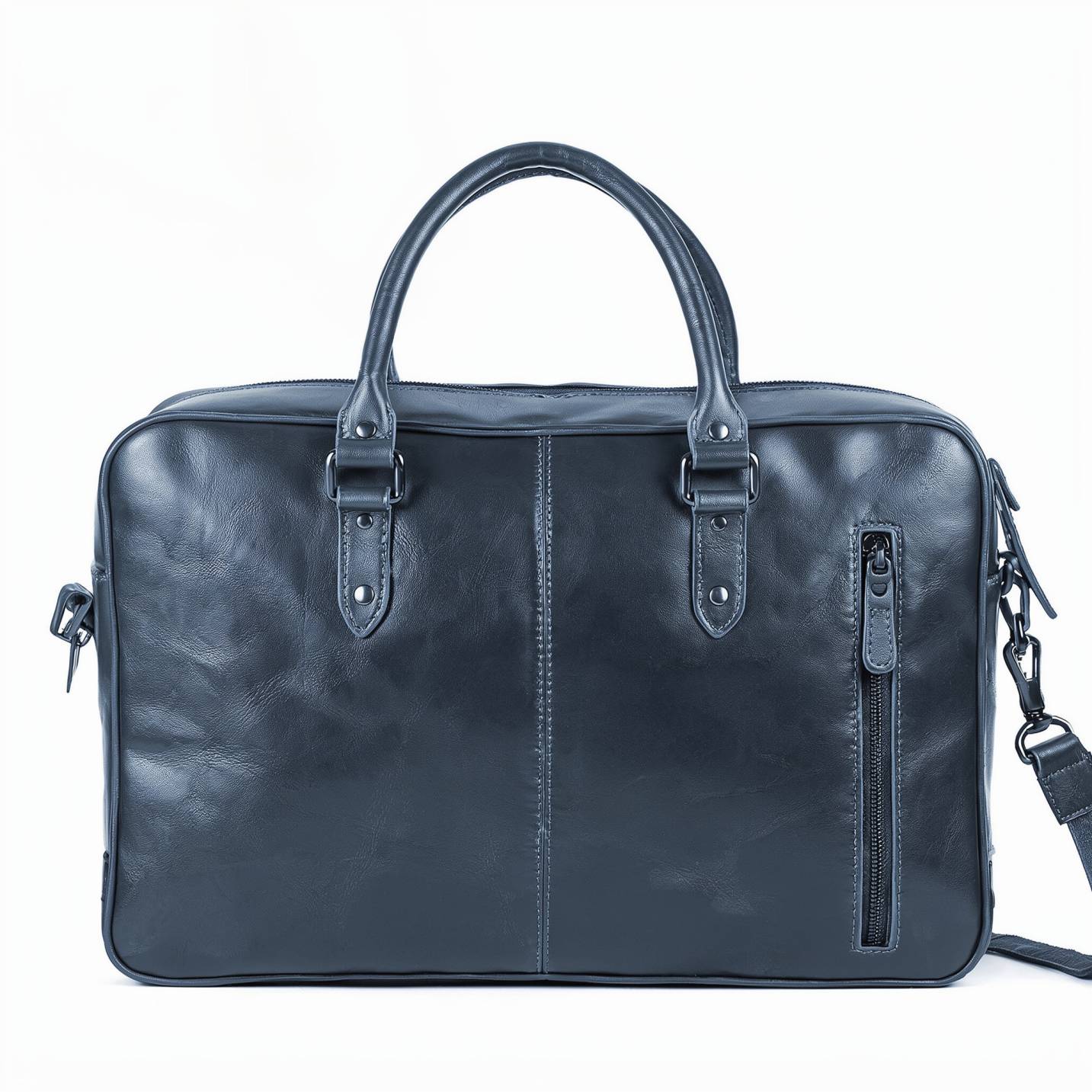 Leather Laptop Bag – Design CL-104 (Blue)