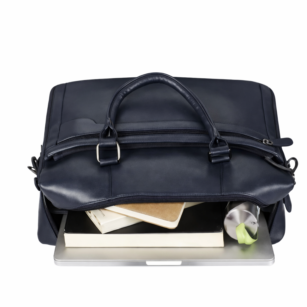 Leather Laptop Bag – Design CL-102 (Blue) - Image 2