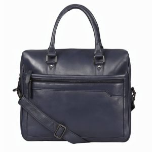 Leather Laptop Bag – Design CL-102 (Blue)