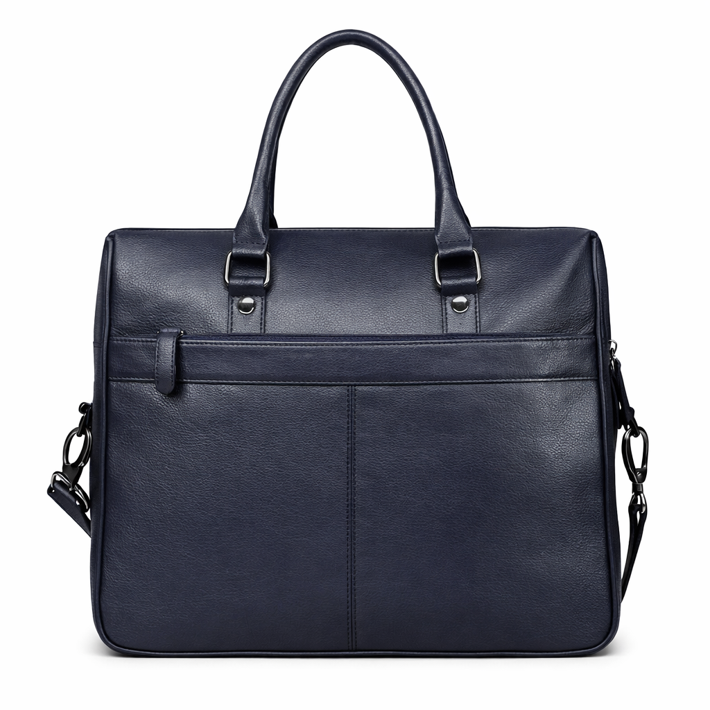 Leather Laptop Bag – Design CL-102 (Blue) - Image 4