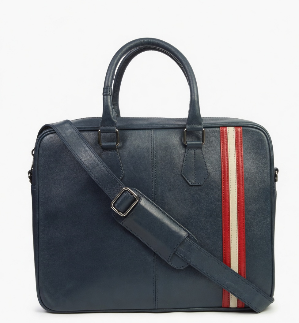 Leather Laptop Bag – Design CL-101 (Blue)