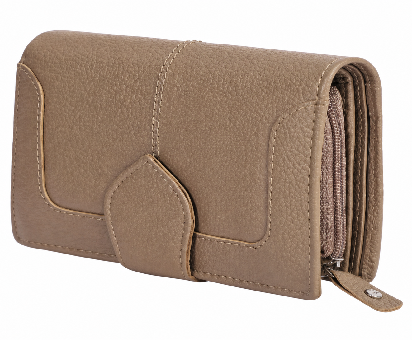 Leather Ladies Wallets – Design W1-Beige