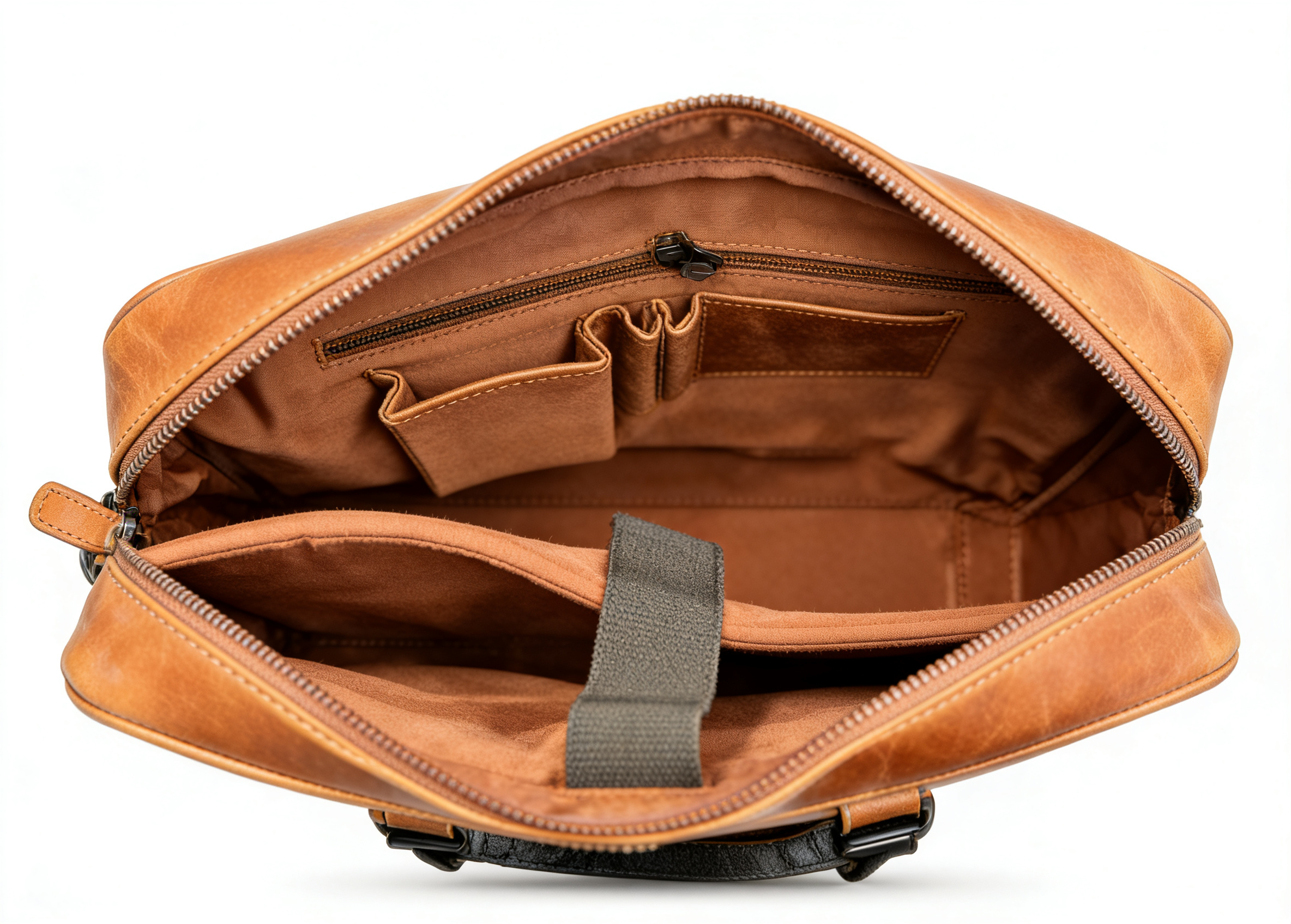 Leather Laptop Bag – Design CL-108 (Tan) - Image 2