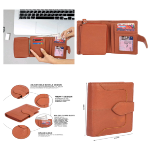 Leather Ladies Wallet – Design W1-Tan